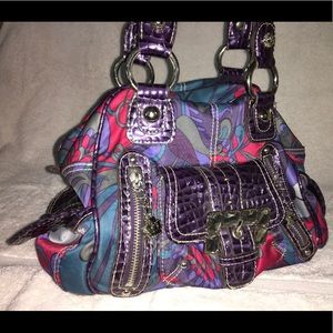 Kathy Van Zeeland Purple Paisley Hobo Bag